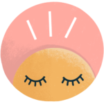 Mind Illustrated icon for "mental wellbeing" with a person's head and closed eyes in a meditative state.