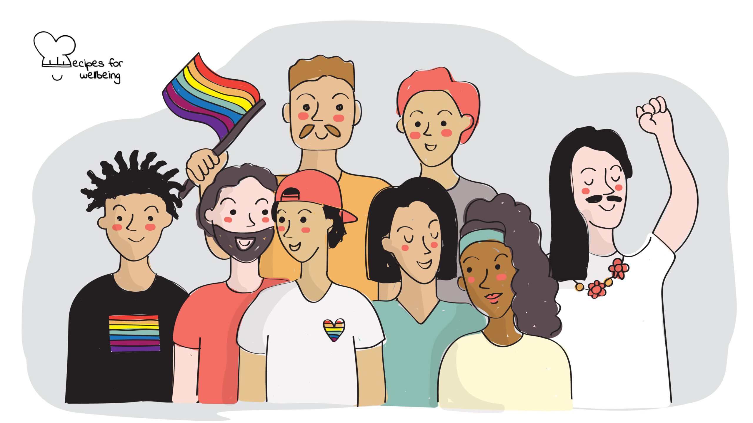 Identifying bias in performance evaluations Illustration of a group of genderqueer people. © Recipes for Wellbeing