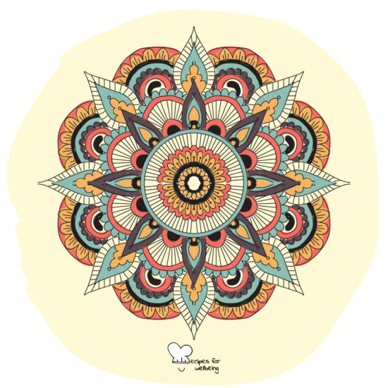 Illustration of a mandala. © Recipes for Wellbeing