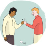 The DO’s and DON’Ts of Allyship Illustration of a white person and a person of colour bumping their fists together. © Recipes for Wellbeing