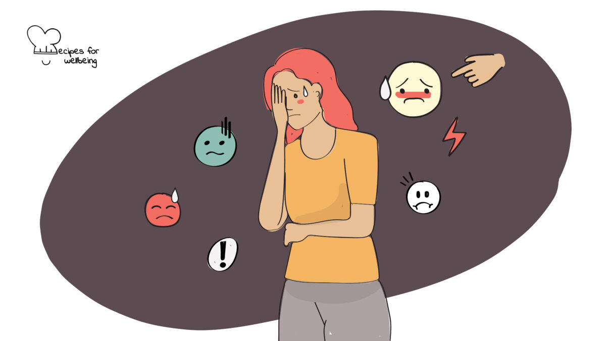 Dealing with shame Illustration of a person experiencing feelings of shame. © Recipes for Wellbeing